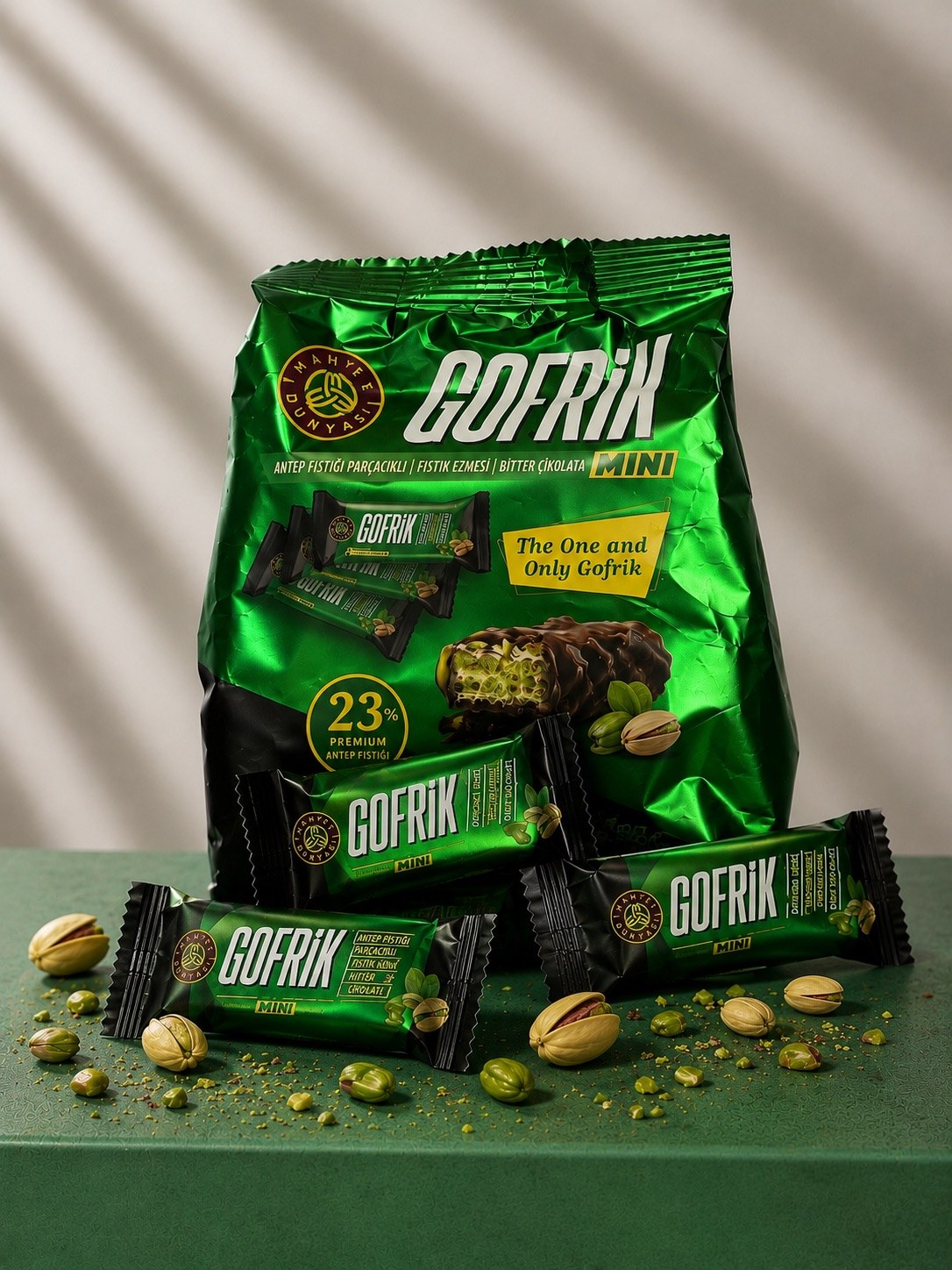 Crispy Wafers with Pistachio Cream Dark Chocolate