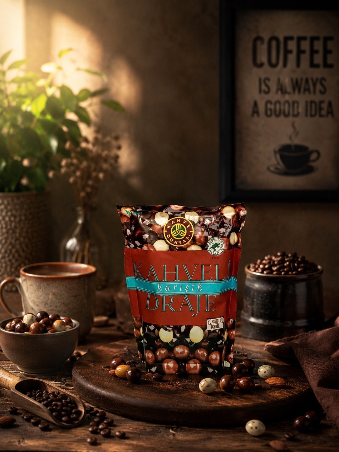 Milk, Dark and White Chocolate Coated Coffee Bean Dragee